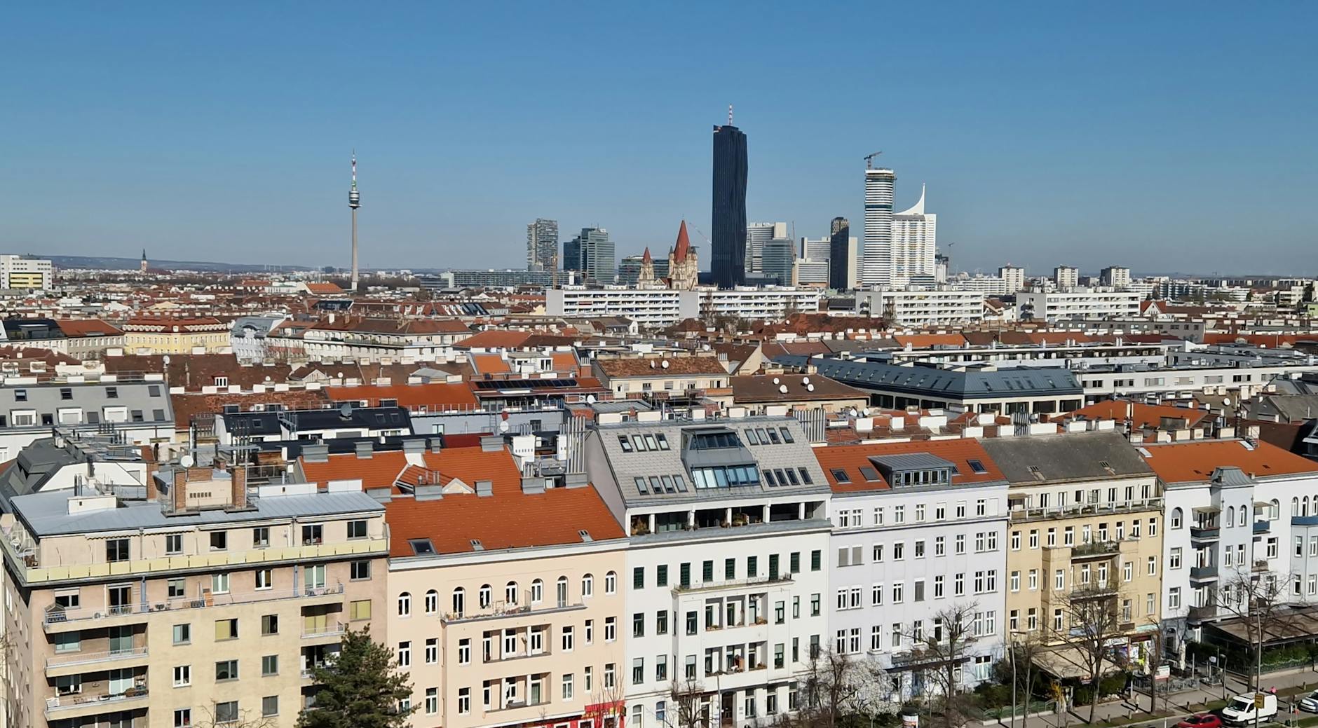 Wien von oben — Skyline der Inneren Stadt